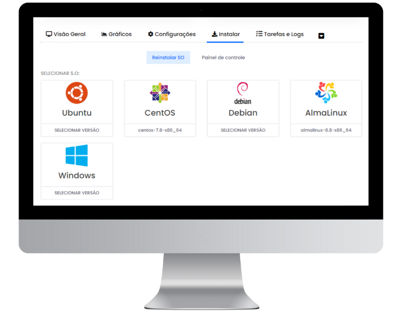 Painel de Controle Rubfy