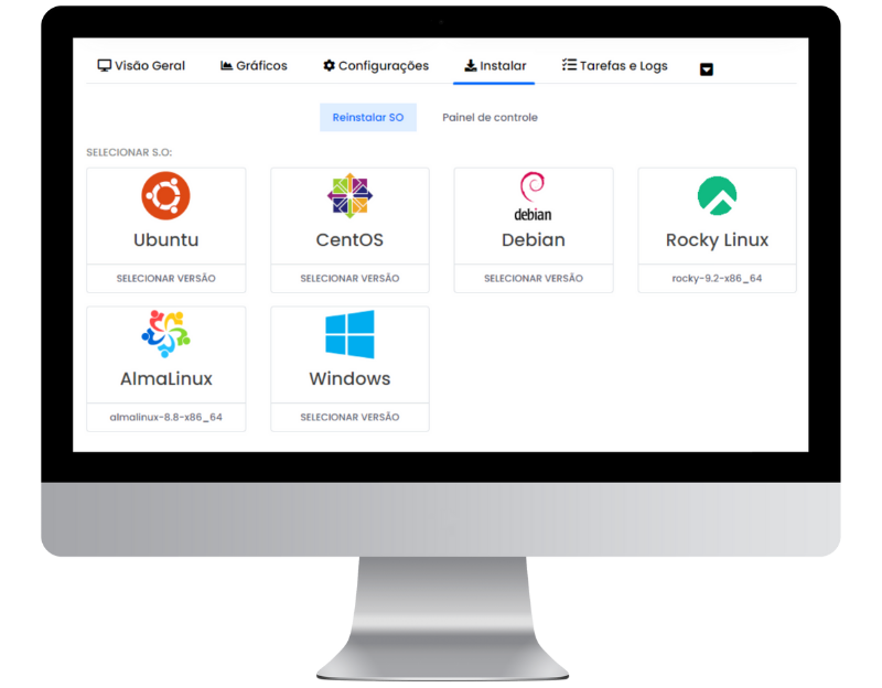 Painel de Controle Rubfy