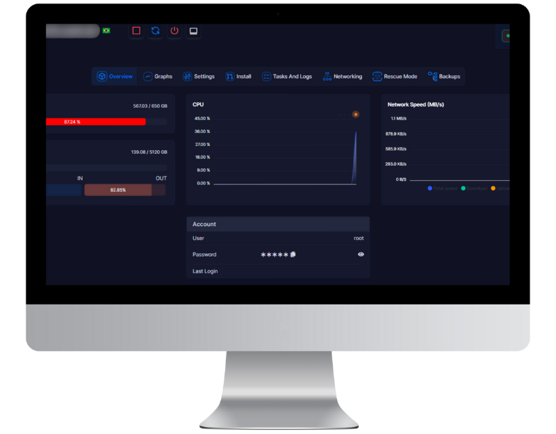 Painel de Controle Rubfy